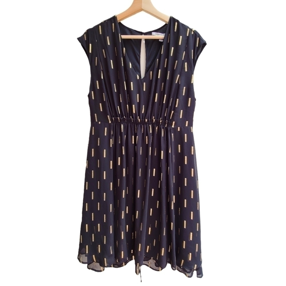 Collective Concepts For Pea In Pod Maternity Dress with Gold Detail, Size Large